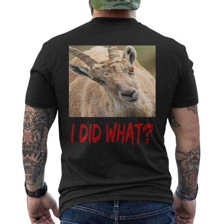 Horned Scapegoat Tee I Did What Men's Back Print T-shirt