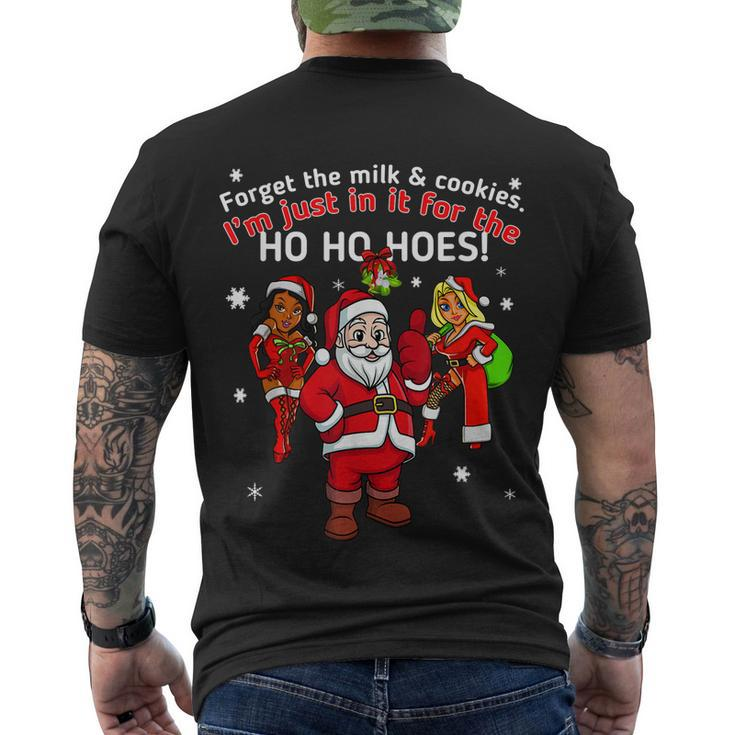 I Do It For The Hos Santa Inappropriate Christmas Men's T-shirt Back Print