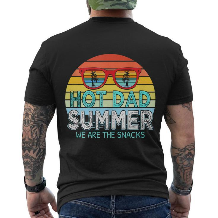 Hot Dad Summer Snacks With Chill Sunglass Vintage Apparel Men's Crewneck Short Sleeve Back Print T-shirt