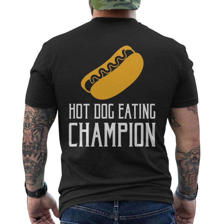 Hot Dog Eating Champion Fast Food Men's Back Print T-shirt