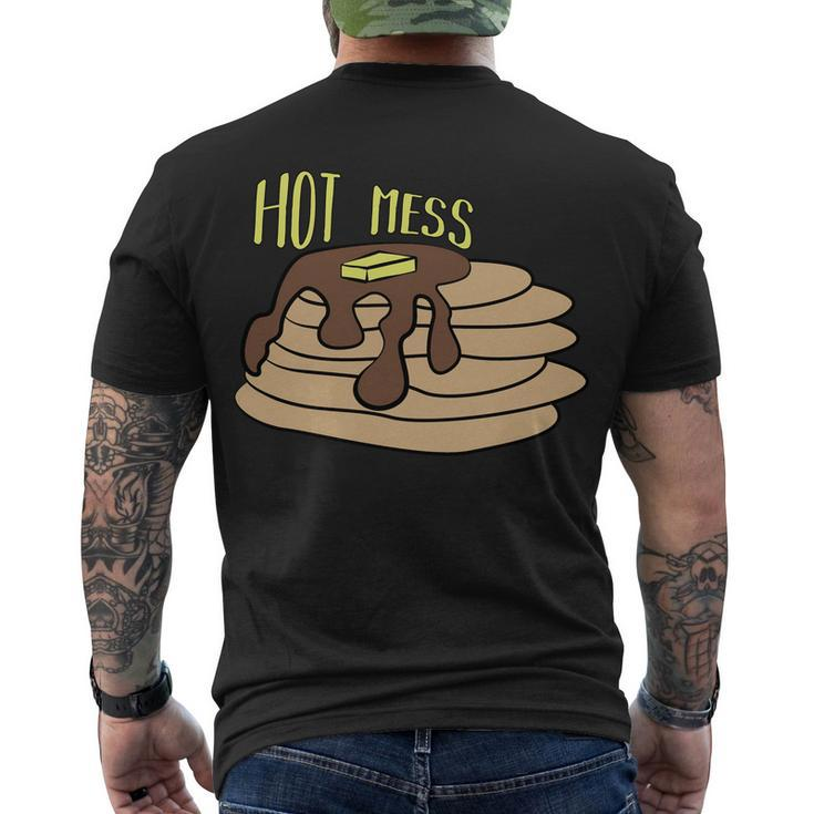 Hot Mess Pancakes Men's Crewneck Short Sleeve Back Print T-shirt