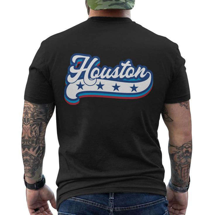 Houston Texas 4Th Of July American Usa Patriotic America Men's Crewneck Short Sleeve Back Print T-shirt