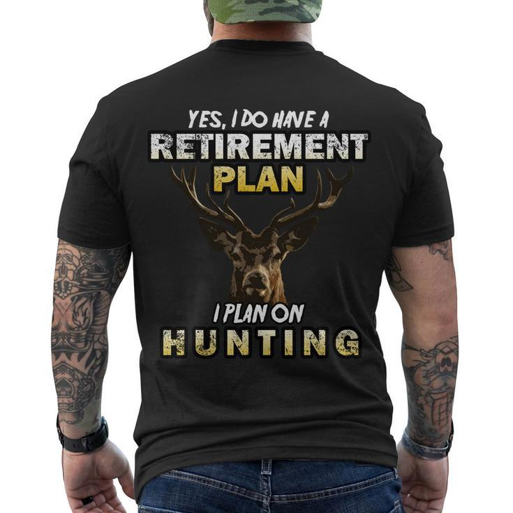 Hunting Retirement Plan Tshirt Men's Crewneck Short Sleeve Back Print T-shirt