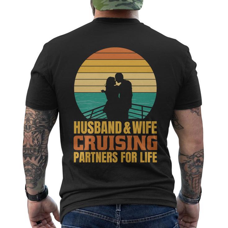 Husband And Wife Cruising Partners For Life Men's Crewneck Short Sleeve Back Print T-shirt