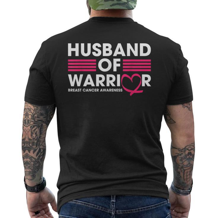 Husband Of A Warrior Breast Cancer Awareness Pink Men's T-shirt Back Print