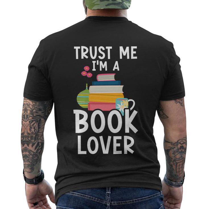 I Am A Book Lover Bookworm Literature Bibliophile Library Meaningful Gift Men's Crewneck Short Sleeve Back Print T-shirt