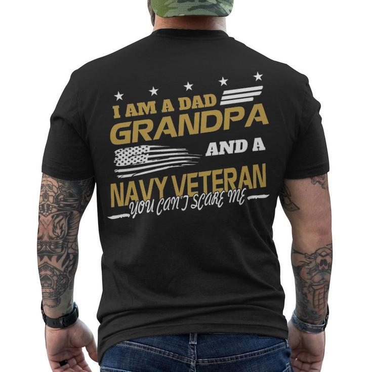 I Am A Dad Grandpa And A Navy Veteran Men's Crewneck Short Sleeve Back Print T-shirt