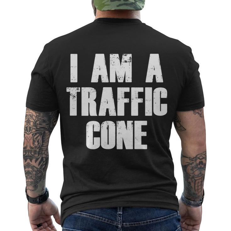 I Am A Traffic Cone Lazy Costume Tshirt Men's Crewneck Short Sleeve Back Print T-shirt
