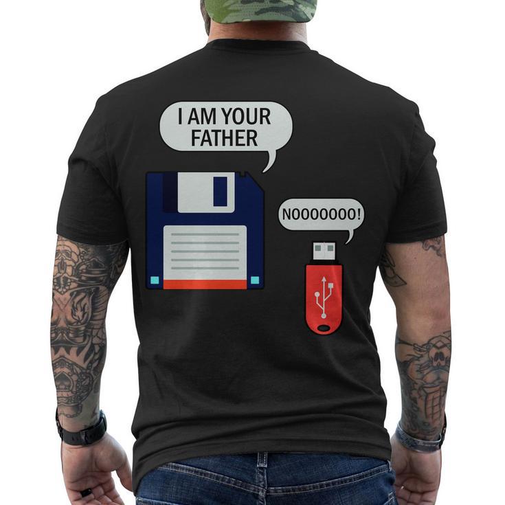 I Am Your Father Retro Floppy Disk Usb Tshirt Men's Crewneck Short Sleeve Back Print T-shirt