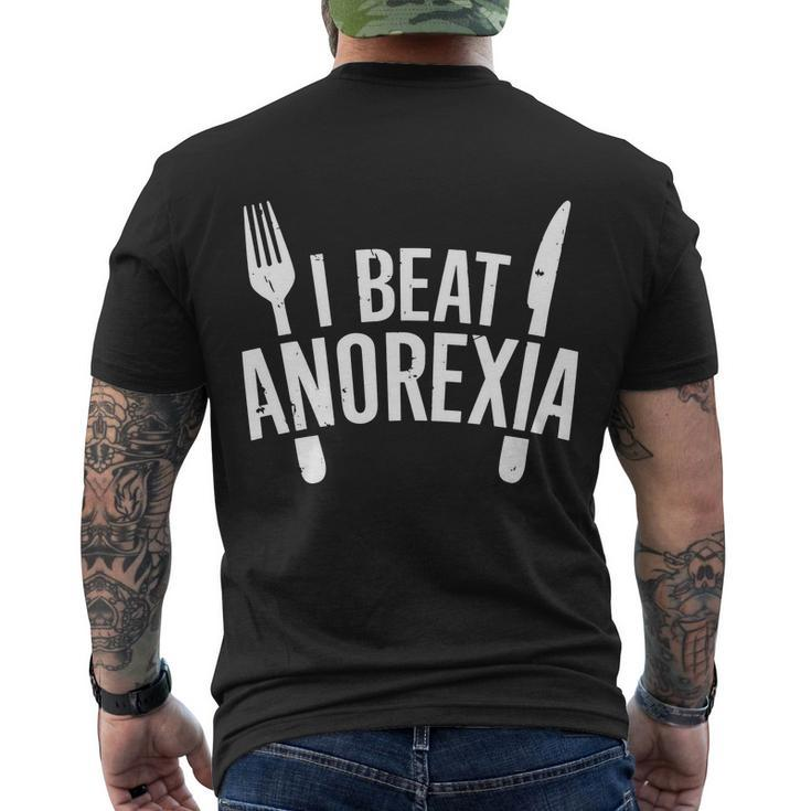 I Beat Anorexia Tshirt V2 Men's Crewneck Short Sleeve Back Print T-shirt