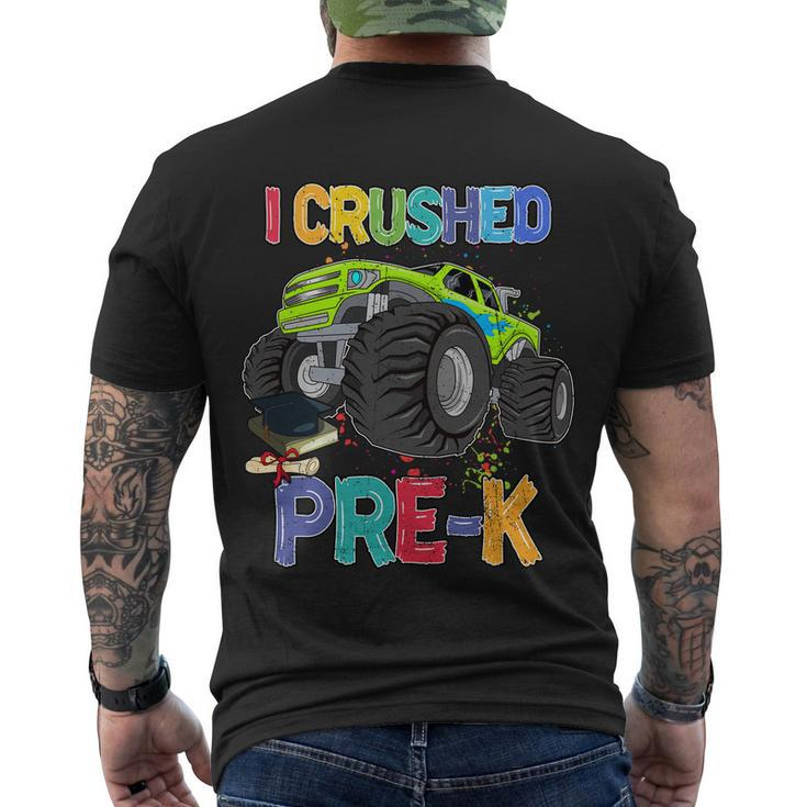 I Crushed Pre_K Monter Truck Sublimation Back To School Men's Crewneck Short Sleeve Back Print T-shirt