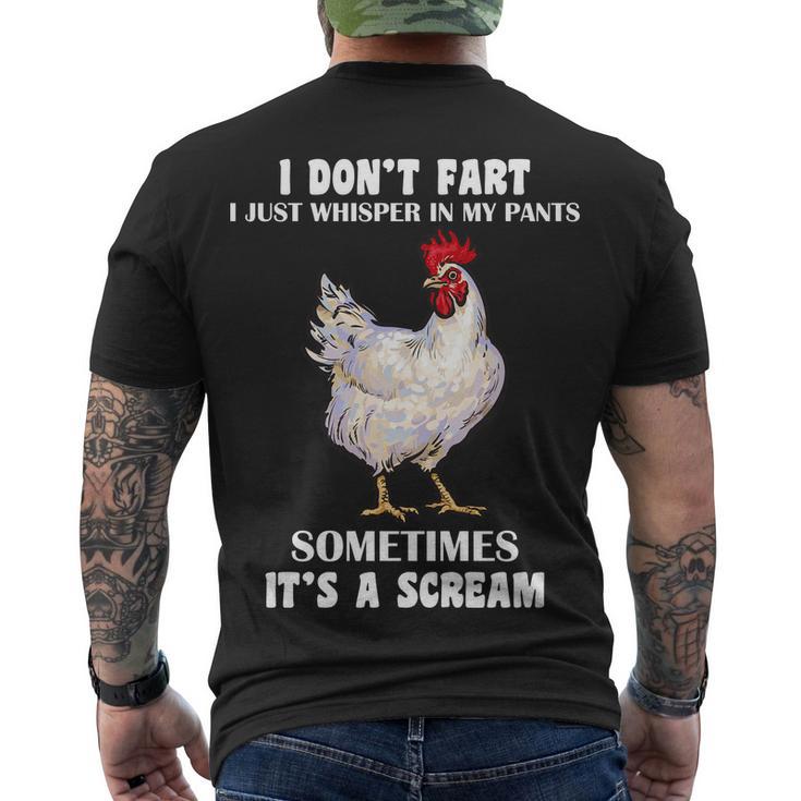 I Dont Fart I Whisper In My Pants Its A Scream Tshirt Men's Crewneck Short Sleeve Back Print T-shirt