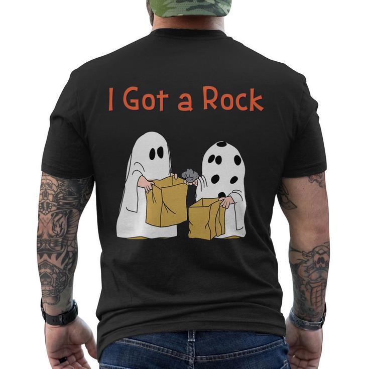 I Got A Rock Lazy Day Halloween Costume Funny Trick Or Treat Men's Crewneck Short Sleeve Back Print T-shirt