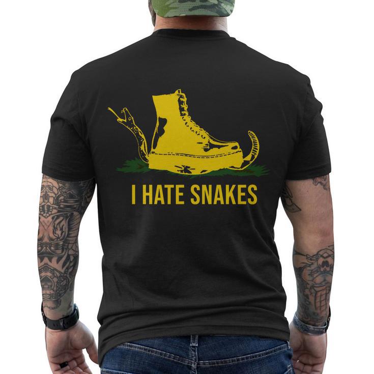 I Hate Snakes Dont Thread On Me Flag Men's Crewneck Short Sleeve Back Print T-shirt