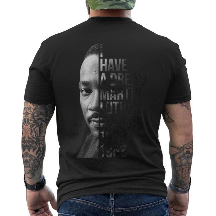 I Have A Dream Martin Luther King Jr 1929-1968 Tshirt Men's Crewneck Short Sleeve Back Print T-shirt