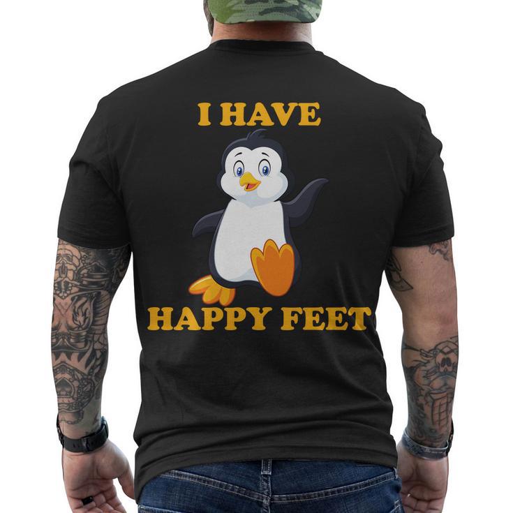 I Have Happy Feet Men's Crewneck Short Sleeve Back Print T-shirt