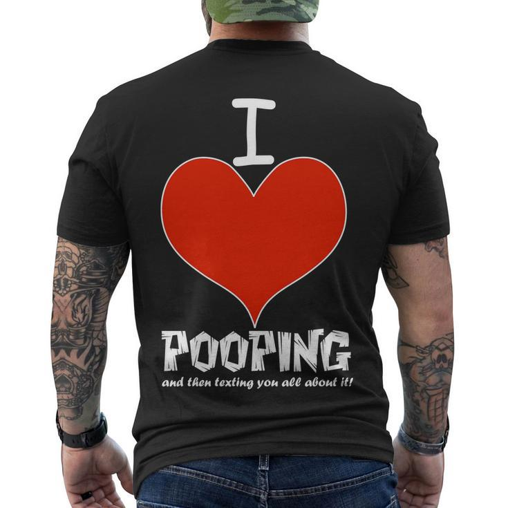 I Heart Pooping And Texting Tshirt Men's Crewneck Short Sleeve Back Print T-shirt