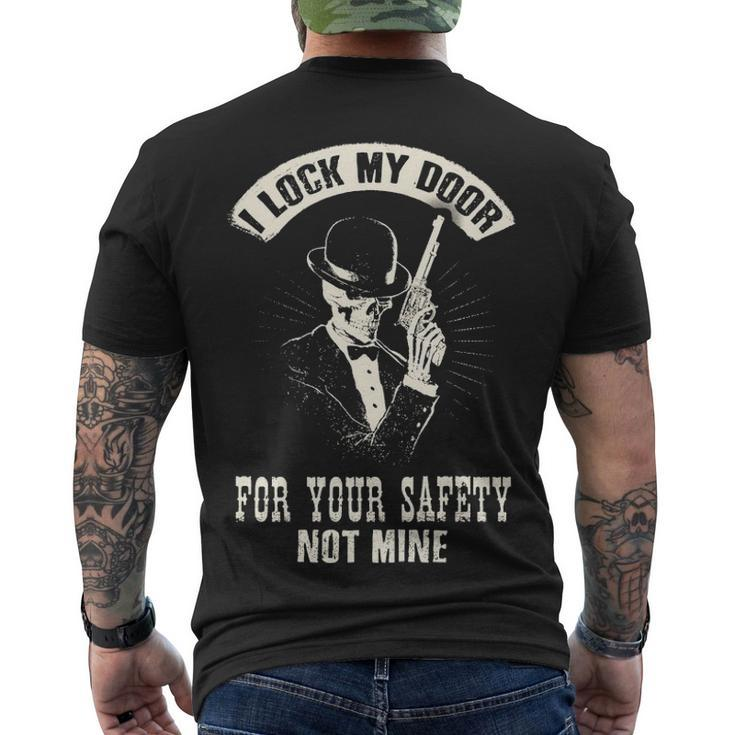 I Lock My Door - Your Safety Men's Crewneck Short Sleeve Back Print T-shirt