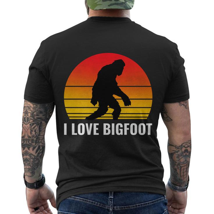 I Love Bigfoot Meaningful Gift Sasquatch Camping Hide And Seek Champion Cool Gif Men's Crewneck Short Sleeve Back Print T-shirt