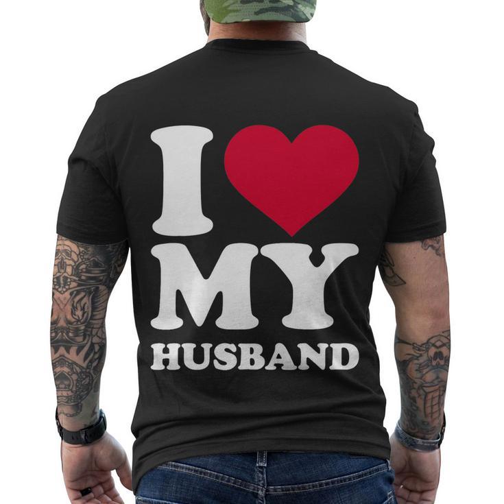 I Love My Husband Tshirt Tshirt Men's Crewneck Short Sleeve Back Print T-shirt