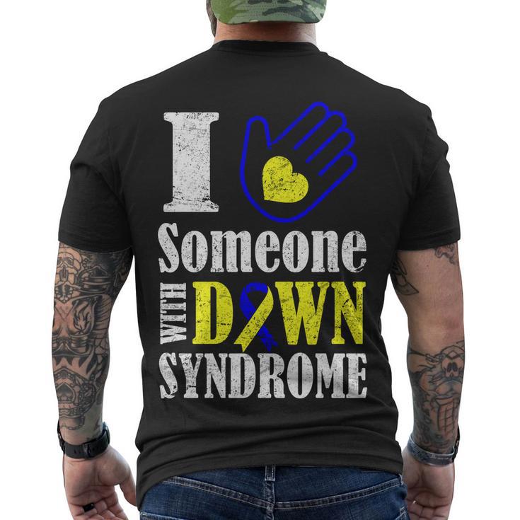 I Love Someone With Down Syndrome Tshirt Men's Crewneck Short Sleeve Back Print T-shirt