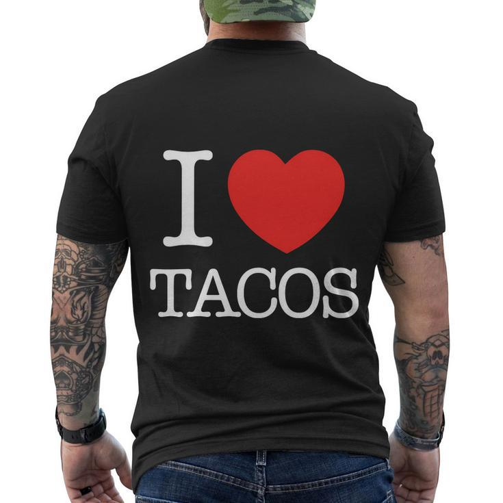 I Love Tacos V2 Men's Crewneck Short Sleeve Back Print T-shirt