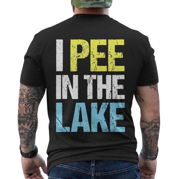 I Pee In The Lake Funny Summer Vacation Men's Crewneck Short Sleeve Back Print T-shirt