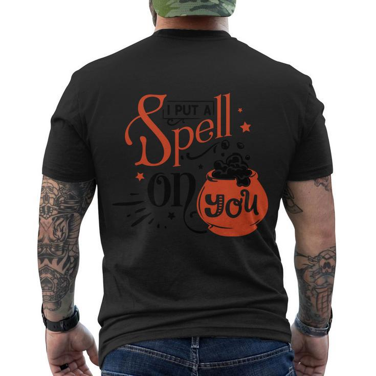 I Put A Spell On You Halloween Quote V6 Men's Crewneck Short Sleeve Back Print T-shirt