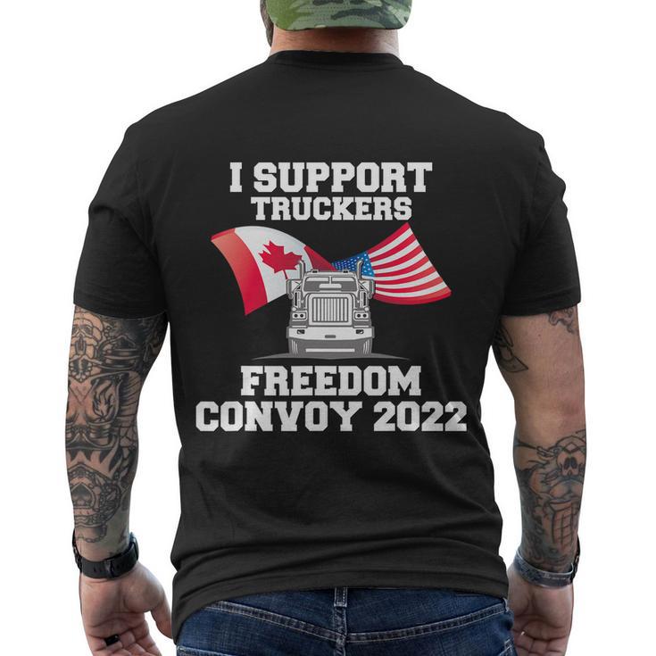 I Support Truckers Freedom Convoy 2022  Trucker Gift Design Tshirt Men's Crewneck Short Sleeve Back Print T-shirt