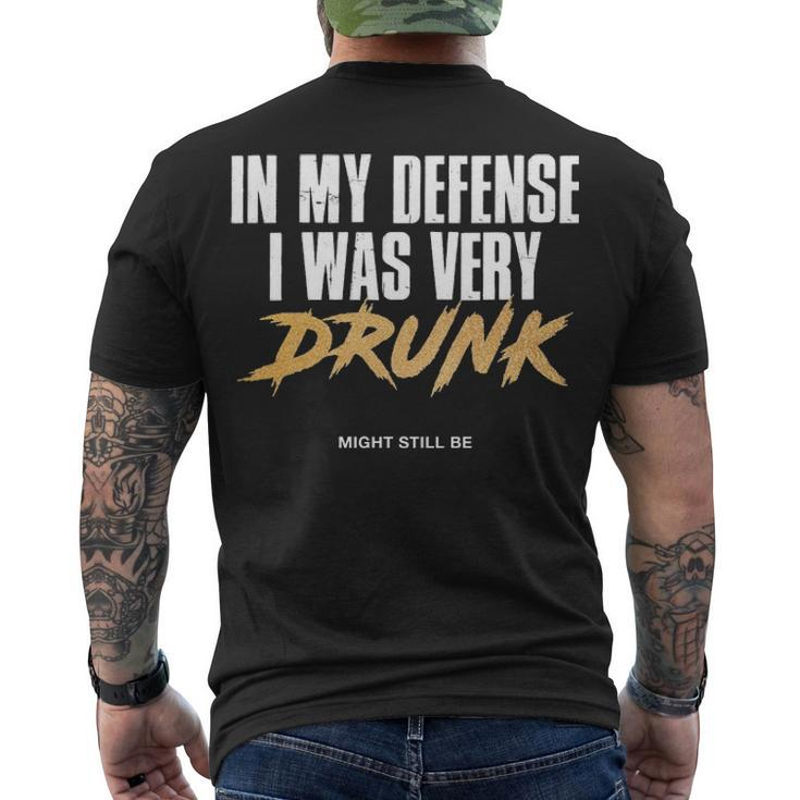 I Was Drunk Men's Crewneck Short Sleeve Back Print T-shirt