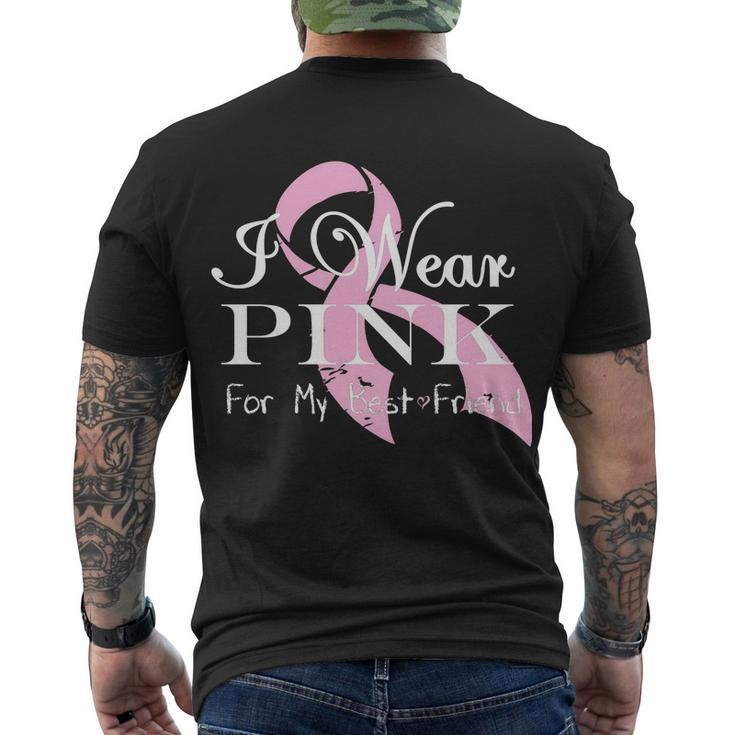I Wear Pink For My Best Friend Men's Crewneck Short Sleeve Back Print T-shirt