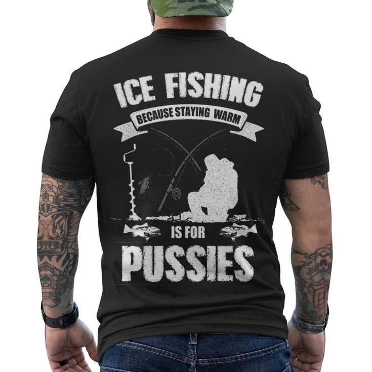 Ice Fishing V2 Men's Crewneck Short Sleeve Back Print T-shirt
