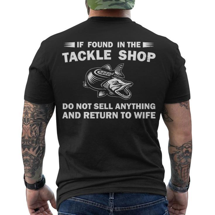 If Found In The Tackle Shop Men's Crewneck Short Sleeve Back Print T-shirt