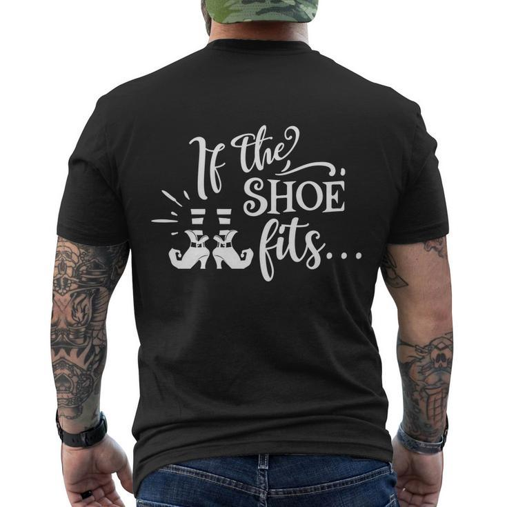 If The Shoe Fits Funny Halloween Quote Men's Crewneck Short Sleeve Back Print T-shirt