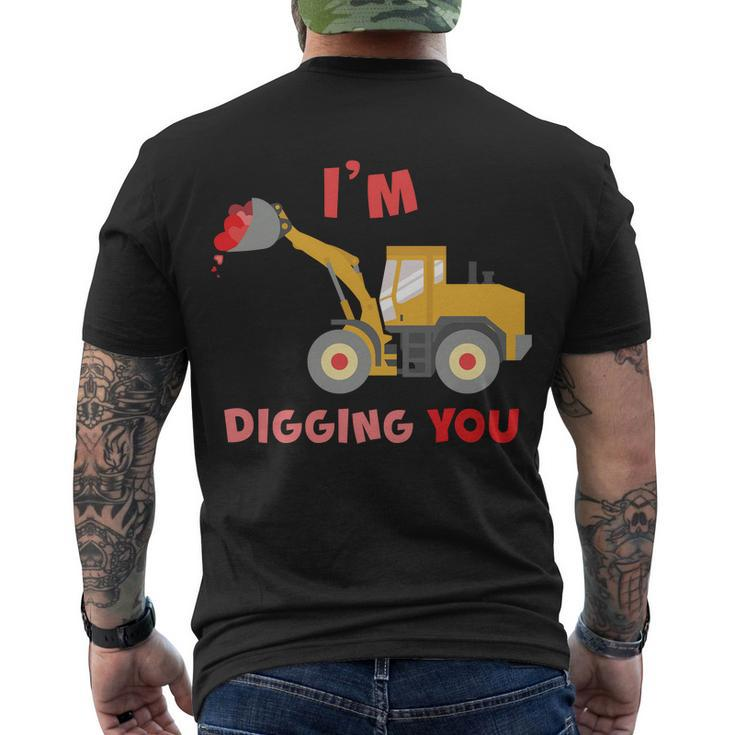 Im Digging You Tractor Valentines Day Men's Crewneck Short Sleeve Back Print T-shirt