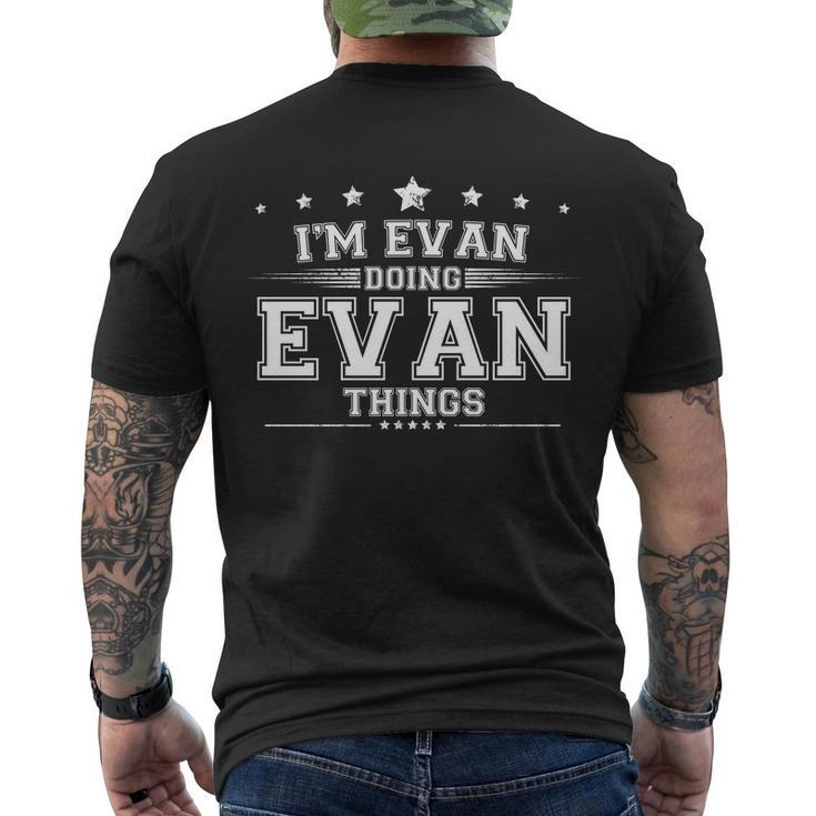 Im Evan Doing Evan Things Men's Crewneck Short Sleeve Back Print T-shirt