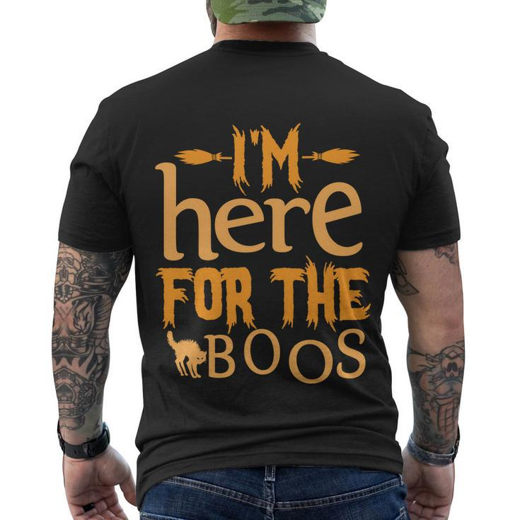 Im Here For The Boos Halloween Quote Men's Crewneck Short Sleeve Back Print T-shirt