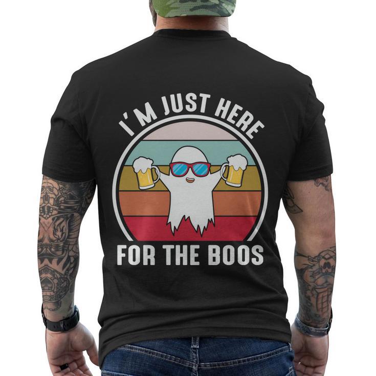 Im Just Here For The Boos Halloween Quote Men's Crewneck Short Sleeve Back Print T-shirt