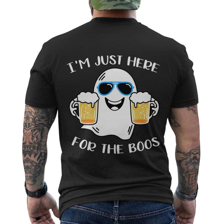 Im Just Here For The Boos Halloween Quote Men's Crewneck Short Sleeve Back Print T-shirt