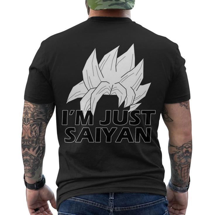 Im Just Saiyan Tshirt Men's Crewneck Short Sleeve Back Print T-shirt