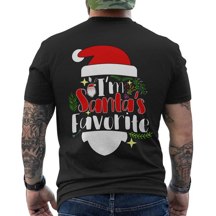 Im Santas Favorite Christmas Tshirt Men's Crewneck Short Sleeve Back Print T-shirt