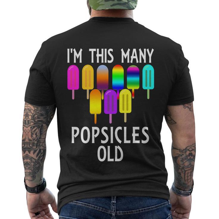 Im This Many Popsicles Old Funny 9Th Birthday Popsicle Meaningful Gift Men's Crewneck Short Sleeve Back Print T-shirt