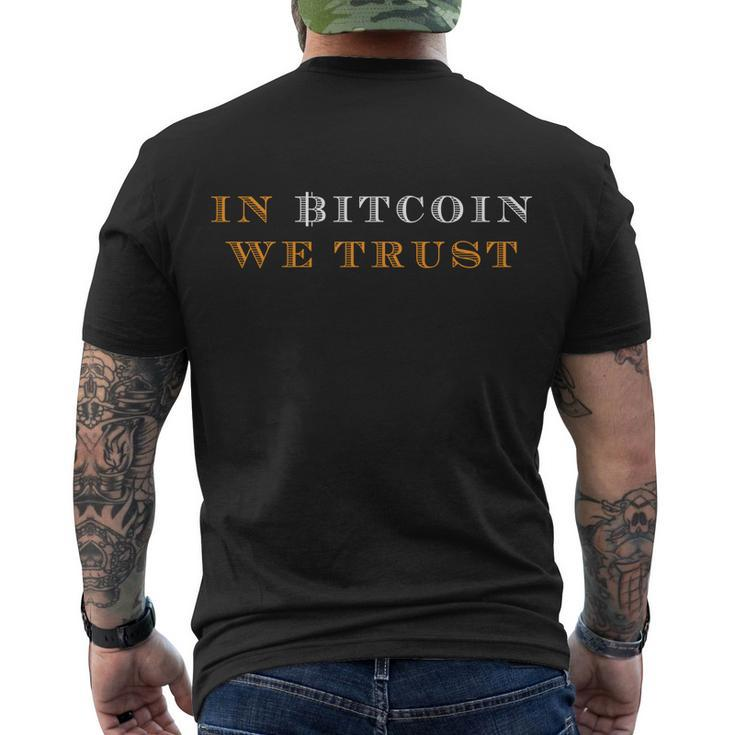In Bitcoin We Trust Men's Crewneck Short Sleeve Back Print T-shirt