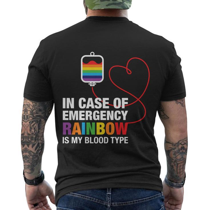 In Case Of Emergency Rainbow Lgbt Pride Month Men's Crewneck Short Sleeve Back Print T-shirt