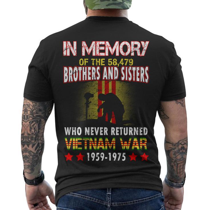 In Memory Of Vietnam Brothers And Sisters Men's Crewneck Short Sleeve Back Print T-shirt