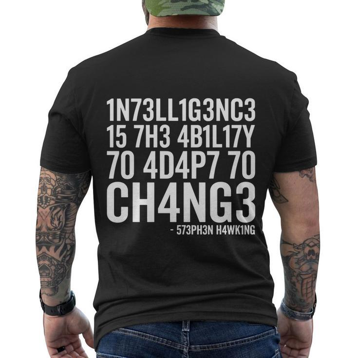Intelligence Stephen Hawking Tshirt Men's Crewneck Short Sleeve Back Print T-shirt