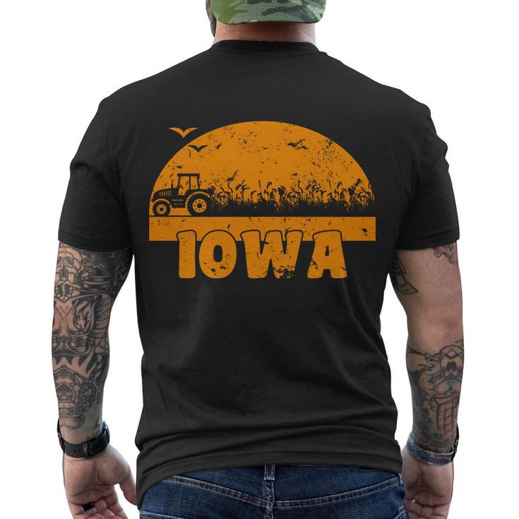 Iowa Farmers Tractor Tshirt Men's Crewneck Short Sleeve Back Print T-shirt