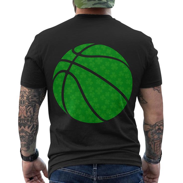 Irish Basketball Shamrock Clover Tshirt Men's Crewneck Short Sleeve Back Print T-shirt