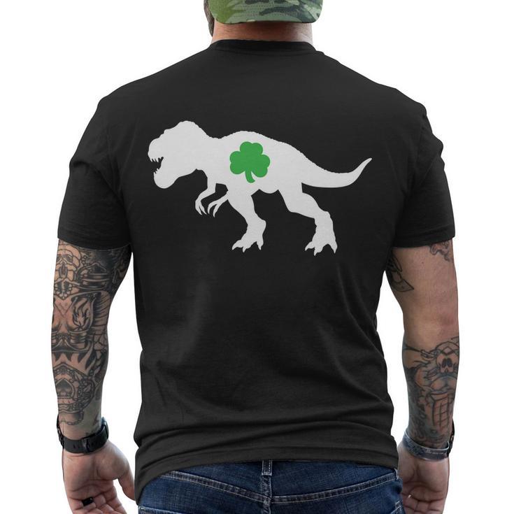 Irish Clover T-Rex Tshirt Men's Crewneck Short Sleeve Back Print T-shirt