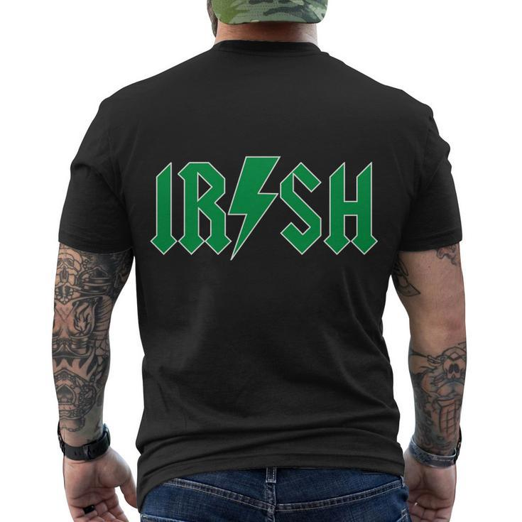 Irish Rocks Logo Music Parody St Patricks Day Men's Crewneck Short Sleeve Back Print T-shirt